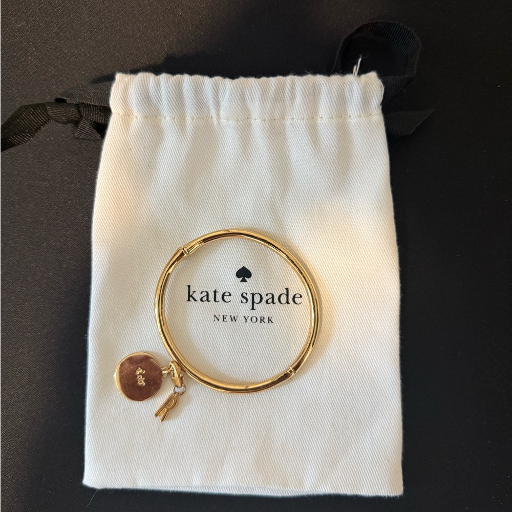 Kate Spade ‘I do’ & ‘R’ Gold Bangle Bracelet